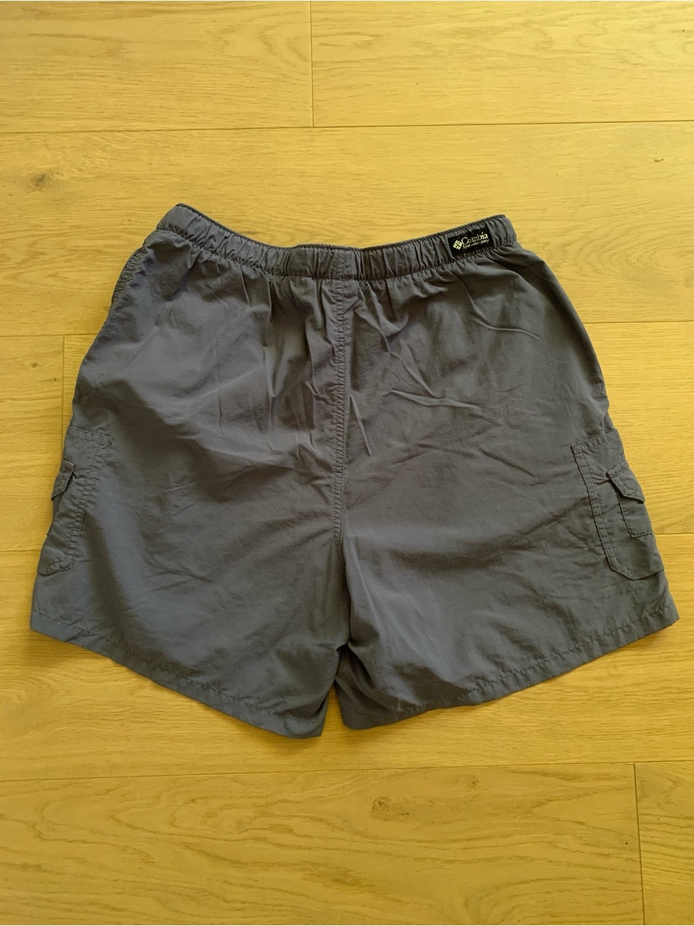 Vintage 80s Columbia Baggies Women's M Granola Hiking Shorts outdoor Periwinkle - Picture 10 of 10